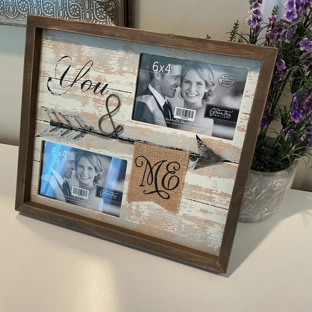 NWT Rustic Brown & White Frame-Wedding/Engagement/Anniversary